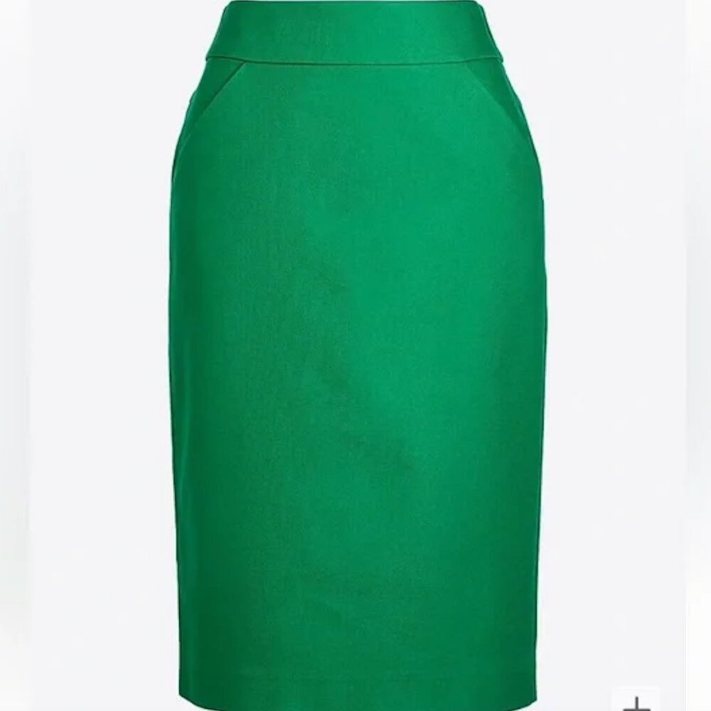 J Crew Kelly Green Pencil Skirt